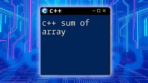 c++ sum.